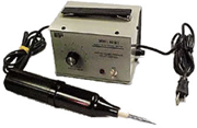 BD-50E High-Voltage Spark Tester with handheld probe and transformer control unit for industrial coating inspection.