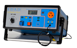 Angled view of the ED&D HP-1000 automated AC digital hipot tester