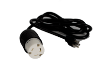 30A high-capacity power cord with twist-lock connector for ED&D high-current leakage testers.