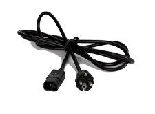 5A replacement power cord for ED&D leakage current testers with standard IEC and Schuko-style connectors.