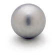 A high-resolution shot of the TSP-02 Test Sphere, a standalone hardened steel sphere with a reflective chrome finish, used to verify IP2 code enclosure protection, shown with a soft shadow on a white background.